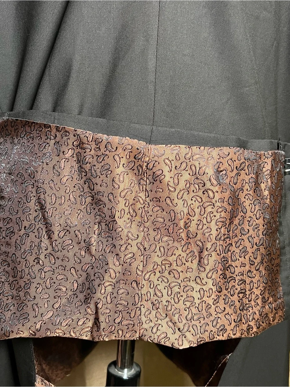 Vitale Barberis Canonico Revenge Brown Paisley Lined Wool Men’s Blazer 48L